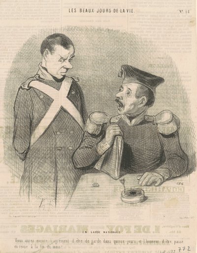 A nemzetőrségben alkotó: Honoré Daumier