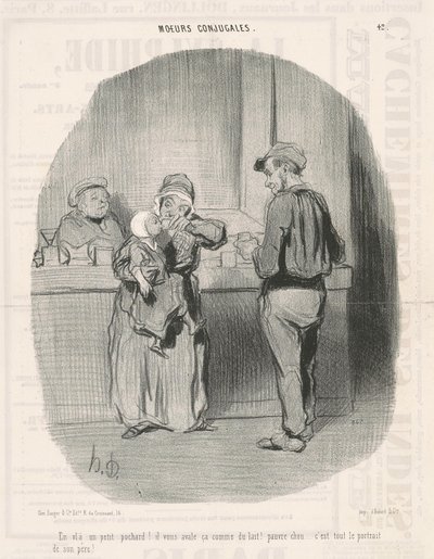 Itt egy kis pochard! alkotó: Honoré Daumier