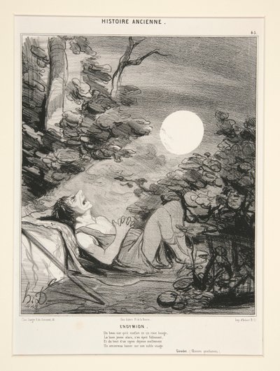 Endymion, 45-ös tábla az ókori történelemből alkotó: Honoré Daumier