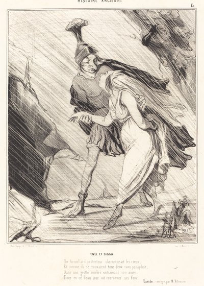 Aeneas és Dido alkotó: Honoré Daumier