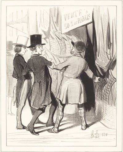 Lépjen be uraim... íme néhány csodálatos... alkotó: Honoré Daumier