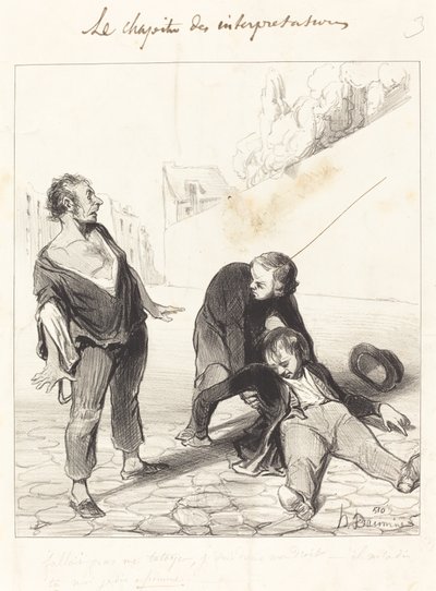 Nem szabad ismerősnek nevezned, benne vagyok... alkotó: Honoré Daumier