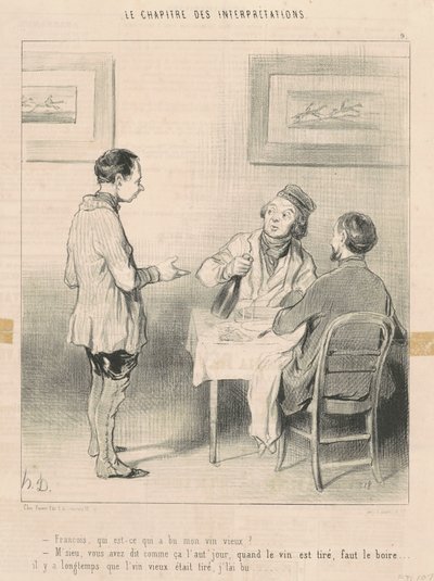 François, aki megitta a boromat... alkotó: Honoré Daumier