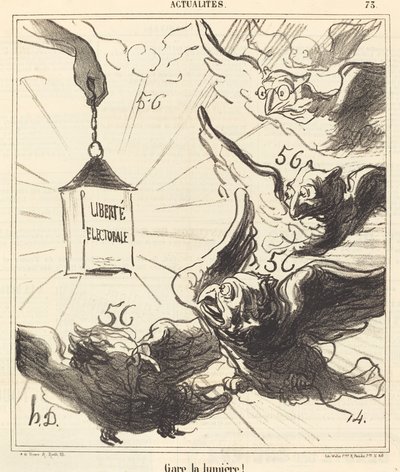 Parkold le a fényt! alkotó: Honoré Daumier