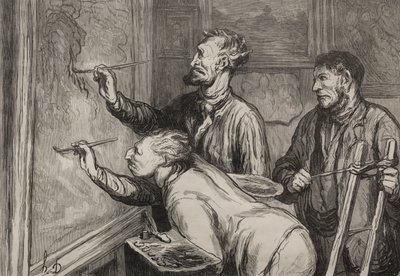 Az utolsó érintés megadása alkotó: Honoré Daumier
