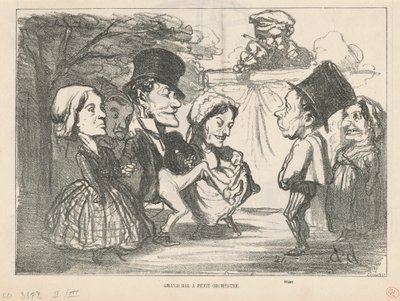 Nagybál kiszenekarral... (recto); Közkereseti társaság (vissza) alkotó: Honoré Daumier