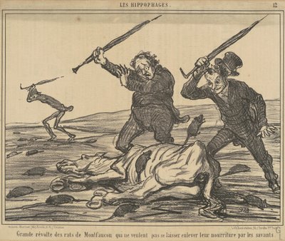 A Montfaucon patkányok nagy lázadása... alkotó: Honoré Daumier