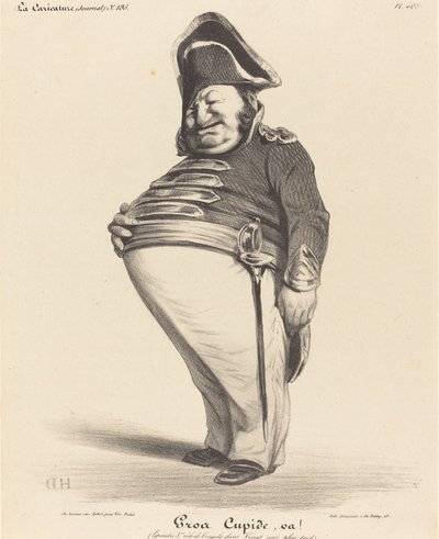 Nagy Cupido, hajrá! alkotó: Honoré Daumier