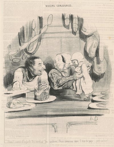 Eh! ahogy a cervelákat nézi... alkotó: Honoré Daumier