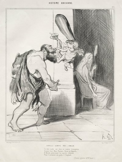 Herkules megszelídítette a szerelem alkotó: Honoré Daumier