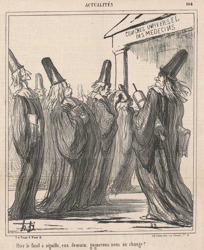 Tegnap a tűpisztoly, holnap ők... alkotó: Honoré Daumier