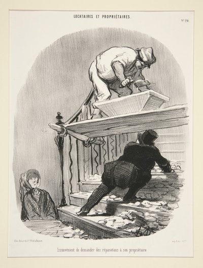 A bérbeadótól, a bérlőktől és a tulajdonosoktól való javítási igény okozta kényelmetlenség alkotó: Honoré Daumier