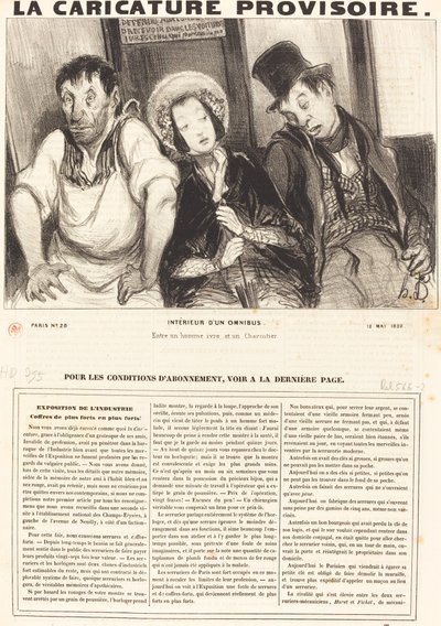 Egy omnibusz belseje alkotó: Honoré Daumier