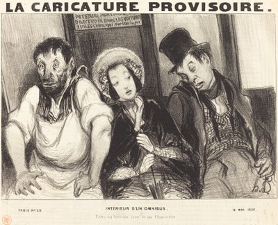 Egy omnibusz belseje alkotó: Honoré Daumier