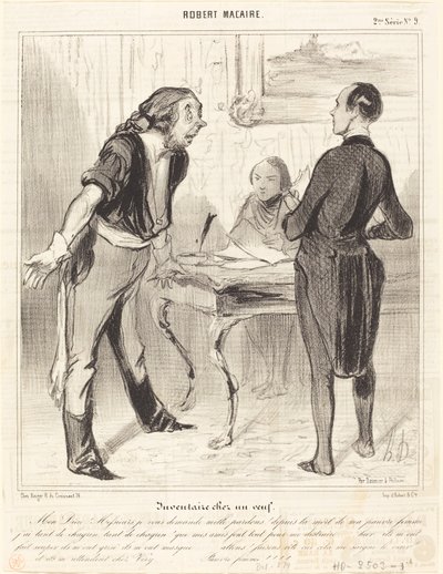 Leltár egy özvegyben alkotó: Honoré Daumier