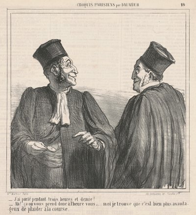 Beszéltem... három és fél órát! alkotó: Honoré Daumier
