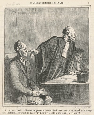 Azt hiszem... bebizonyítottam neked, hogy az ügyfelem... alkotó: Honoré Daumier