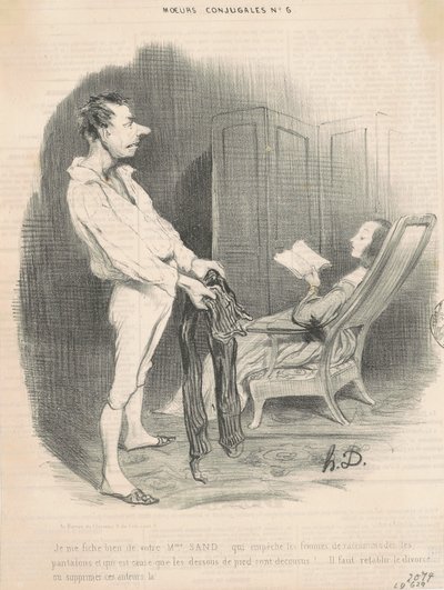 Nem érdekel a Mrs. Sand... alkotó: Honoré Daumier