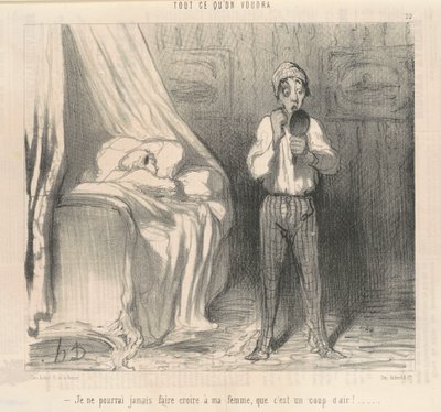 Soha nem tudtam elhitetni a feleségemmel... alkotó: Honoré Daumier