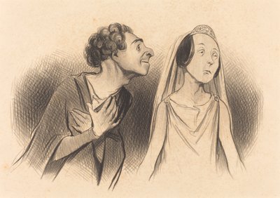 Szerelmesebben távozom, mint valaha... alkotó: Honoré Daumier