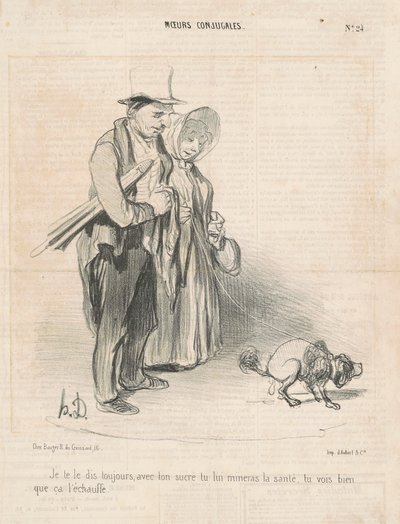 Mindig azt mondom neked, a cukroddal... alkotó: Honoré Daumier