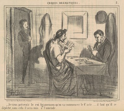 Azért jöttem, hogy figyelmeztessem Agamemnon királyt... alkotó: Honoré Daumier