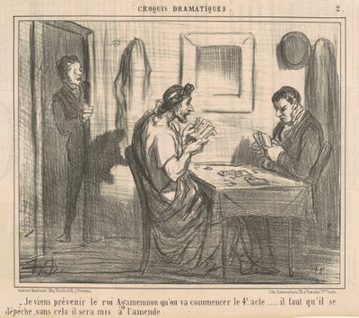 Azért jöttem, hogy figyelmeztessem Agamemnon királyt... alkotó: Honoré Daumier