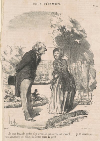 Elnézést kérek, ha nem láttalak... alkotó: Honoré Daumier