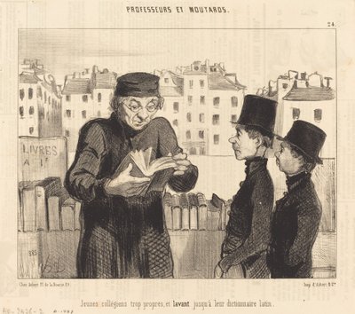 Fiatal egyetemisták... kimossák a latin szótárukat alkotó: Honoré Daumier