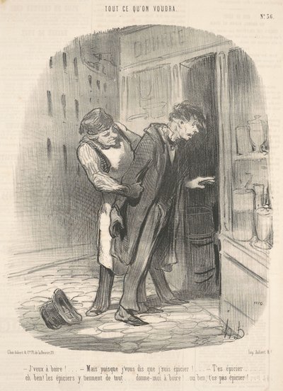 Inni akarok! De mióta mondom... alkotó: Honoré Daumier