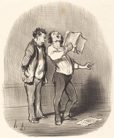 A hátránya annak, ha van egy zeneszerető barátod alkotó: Honoré Daumier
