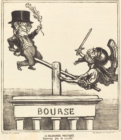 A politikai kilengés... alkotó: Honoré Daumier
