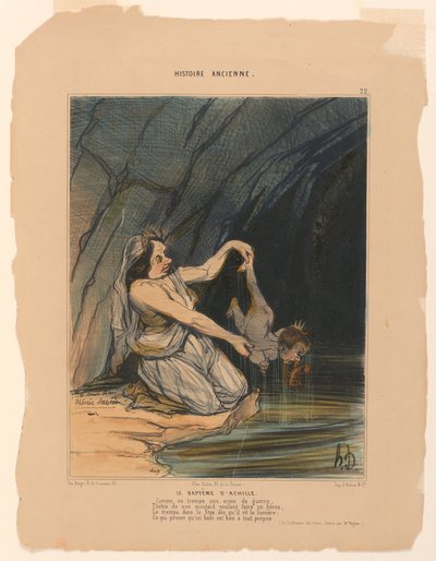 Akhilleusz keresztsége, 22. tábla az ókori történelemből alkotó: Honoré Daumier