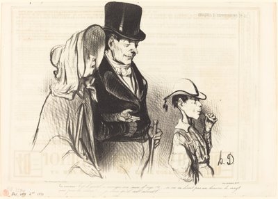 Az anyuka – Jó enni az árpacukrát!... alkotó: Honoré Daumier