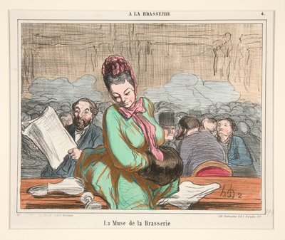 A Brewery Muse, az A La Brasserie-től alkotó: Honoré Daumier