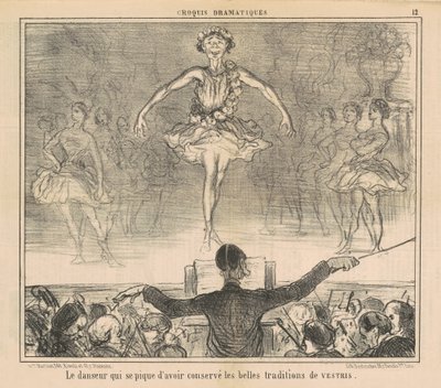 A táncosnő, aki büszke arra, hogy megtartotta... alkotó: Honoré Daumier