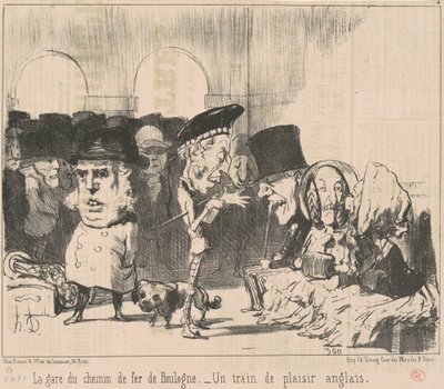 Boulogne pályaudvar alkotó: Honoré Daumier