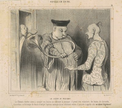 A zenei óra alkotó: Honoré Daumier