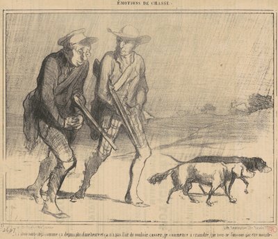 Az eső már így esik... alkotó: Honoré Daumier