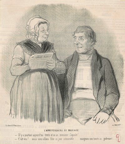 házassági évforduló alkotó: Honoré Daumier