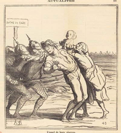 Tartalékaik hívása alkotó: Honoré Daumier