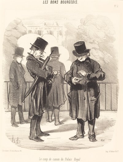 A Palais-Royal ágyúlövése alkotó: Honoré Daumier