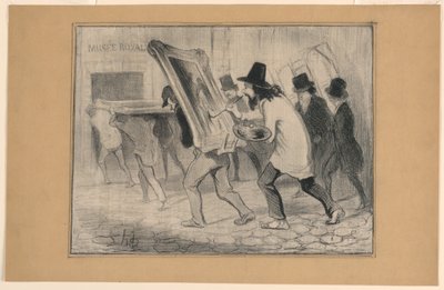 A festmények fogadásának utolsó napja, Charivariból alkotó: Honoré Daumier