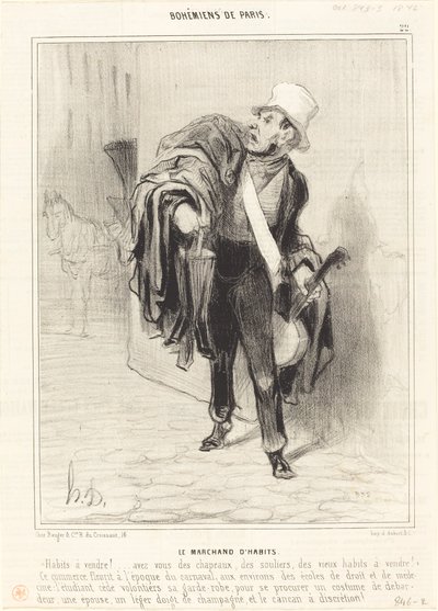 A ruhakereskedő alkotó: Honoré Daumier