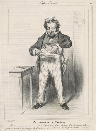 A faubourg-i parókakészítő alkotó: Honoré Daumier