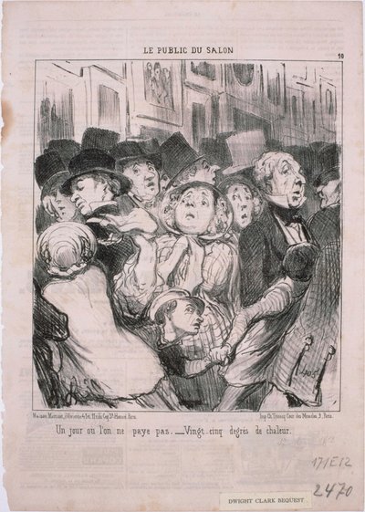 A műsor közönsége – Egy nap, amikor nem fizetünk... alkotó: Honoré Daumier