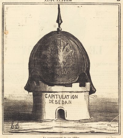 Épületének megkoronázása alkotó: Honoré Daumier