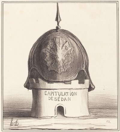 Épületének megkoronázása alkotó: Honoré Daumier