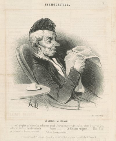Újságot olvasni alkotó: Honoré Daumier