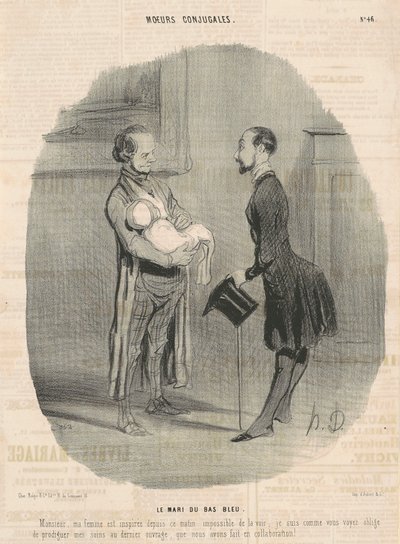 Kékharisnya férje... alkotó: Honoré Daumier
